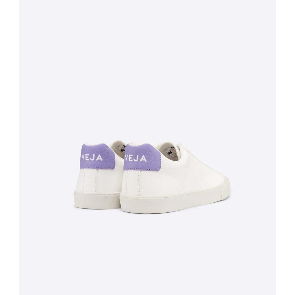 Women's Veja ESPLAR CHROMEFREE Sneakers White/Purple | ZA 618LIS